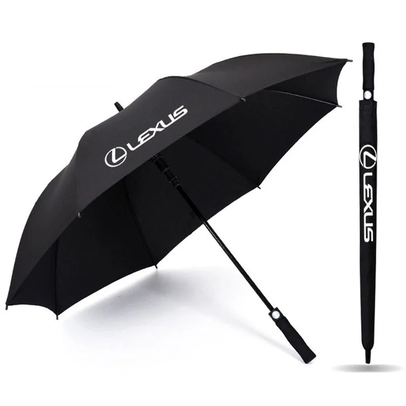 Factory OEM Promotion Advertising Black Wholesale Cheap Price Big Size Auto Rain Golf Umbrella with Custom Logo Print