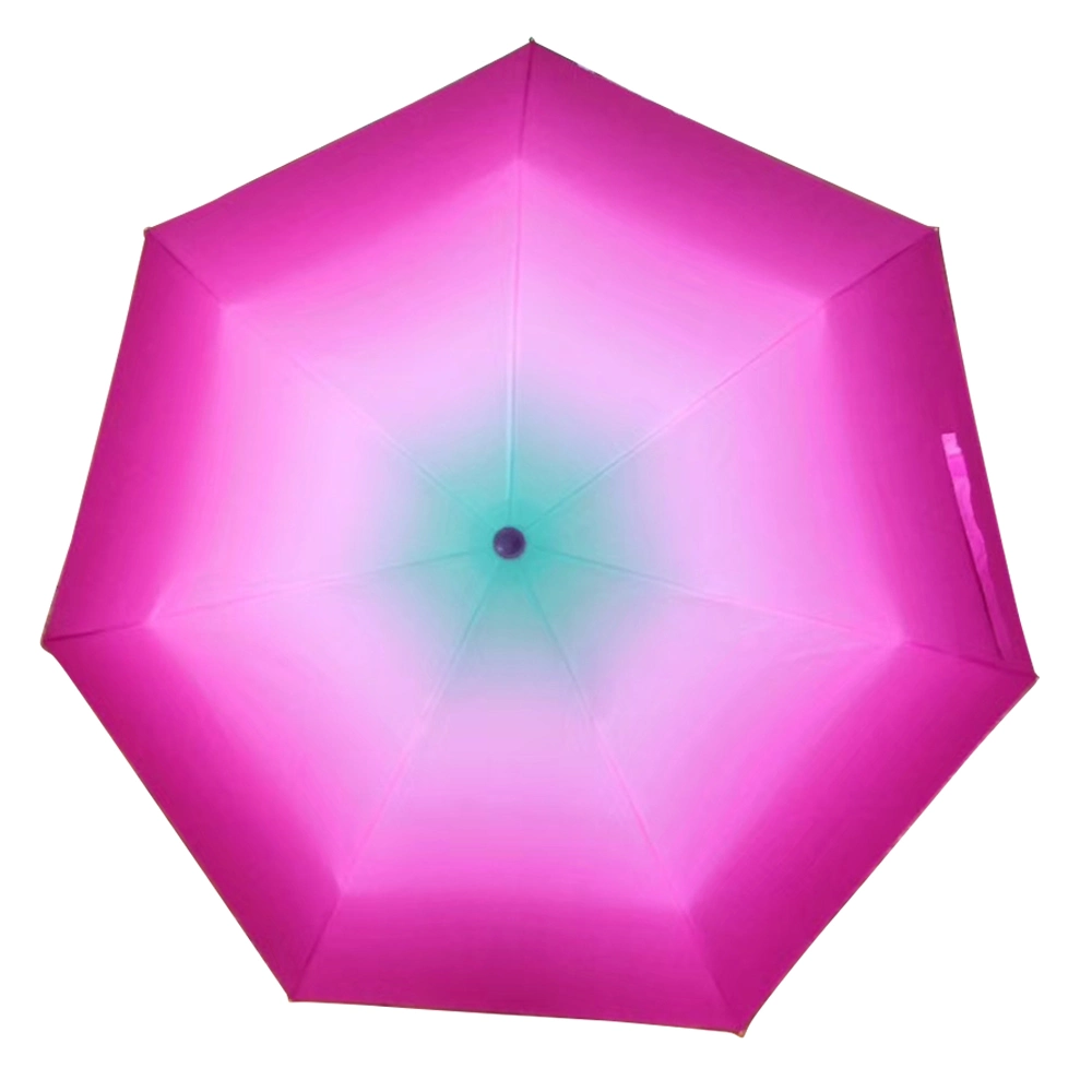 Laser Semi Transparent Umbrella Rain Sunshade Colorful Gradient Plastic PVC Holographic Poe Umbrellas