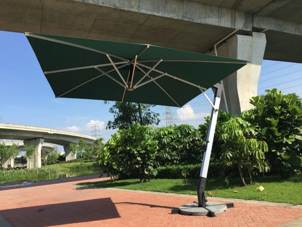 Aluminum 3m Square Hanging Offset Parasols Outdoor Garden Umbrella for Party