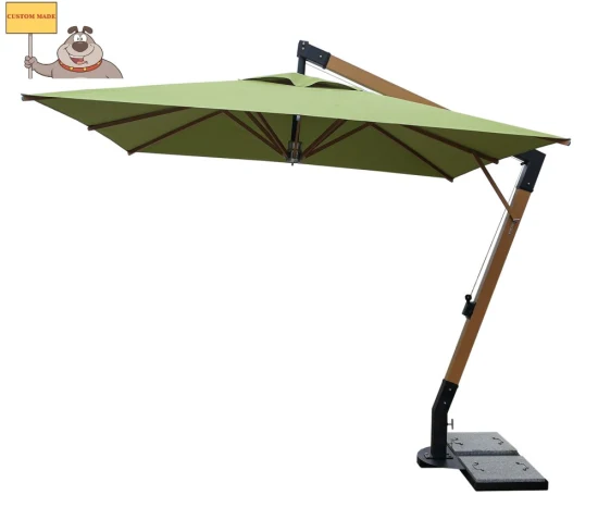Алюминий 3 м квадратный подвесной зонтик со смещением для открытого сада для вечеринки