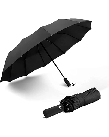 Автоматически открывающийся алюминиевый зонт с деревянной ручкой для мужчины или семьи.