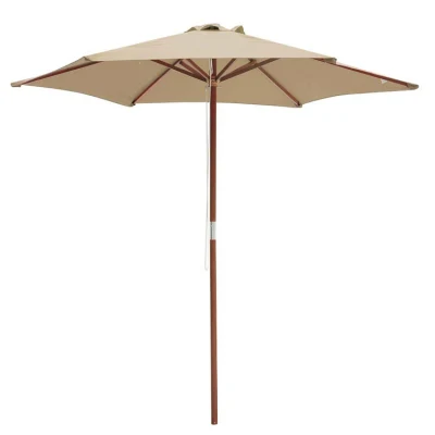 Ткань с покрытием из ПВХ для использования вне помещений от солнца зонтик от солнца с деревянной рамой